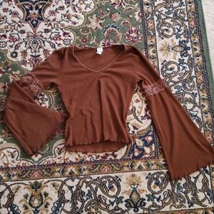 Rich Chocolate Top Lace and Long Sleeves
